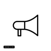 Megaphone Icon Vector - Sign or Symbol