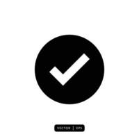 Check Mark Icon Vector - Sign or Symbol