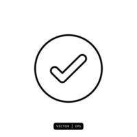 Check Mark Icon Vector - Sign or Symbol