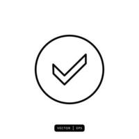 Check Mark Icon Vector - Sign or Symbol