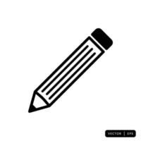 Pencil Icon Vector - Sign or Symbol