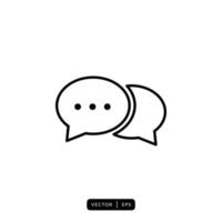 Bubble Speech Icon Vector - Sign or Symbol