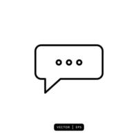 Bubble Speech Icon Vector - Sign or Symbol