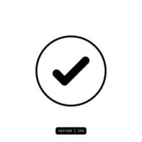 Check Mark Icon Vector - Sign or Symbol