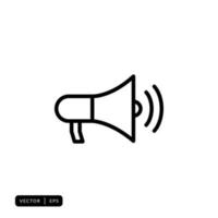 Megaphone Icon Vector - Sign or Symbol