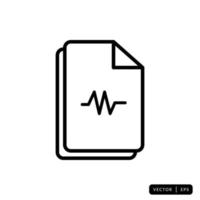 Medical Record Icon Vector - Sign or Symbol