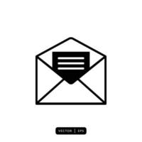 Envelope Icon Vector - Sign or Symbol