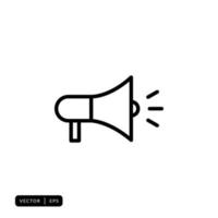 Megaphone Icon Vector - Sign or Symbol