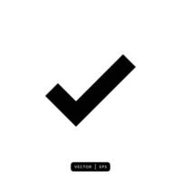 Check Mark Icon Vector - Sign or Symbol