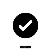 Check Mark Icon Vector - Sign or Symbol