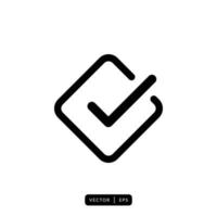 Check Mark Icon Vector - Sign or Symbol