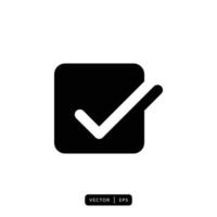 Check Mark Icon Vector - Sign or Symbol