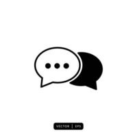 Bubble Speech Icon Vector - Sign or Symbol