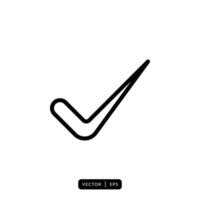 Check Mark Icon Vector - Sign or Symbol