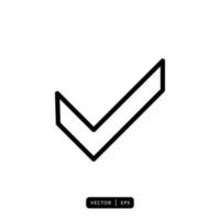 Check Mark Icon Vector - Sign or Symbol