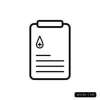 Medical Record Icon Vector - Sign or Symbol