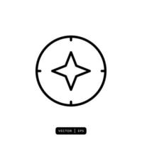 Compass Icon Vector - Sign or Symbol