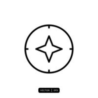 Compass Icon Vector - Sign or Symbol