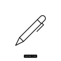 Pen Icon Vector - Sign or Symbol