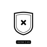 Shield Icon Vector - Sign or Symbol