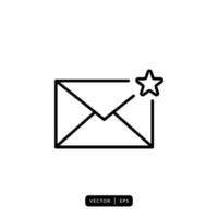 Envelope Icon Vector - Sign or Symbol