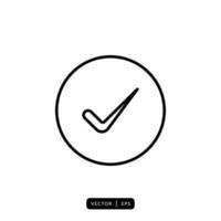 Check Mark Icon Vector - Sign or Symbol