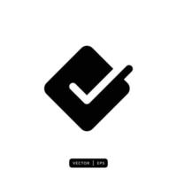 Check Mark Icon Vector - Sign or Symbol