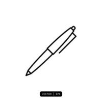 Pen Icon Vector - Sign or Symbol