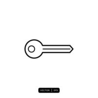 Key Icon Vector - Sign or Symbol