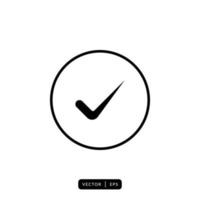 Check Mark Icon Vector - Sign or Symbol