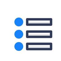 List Menu Interface Icon vector