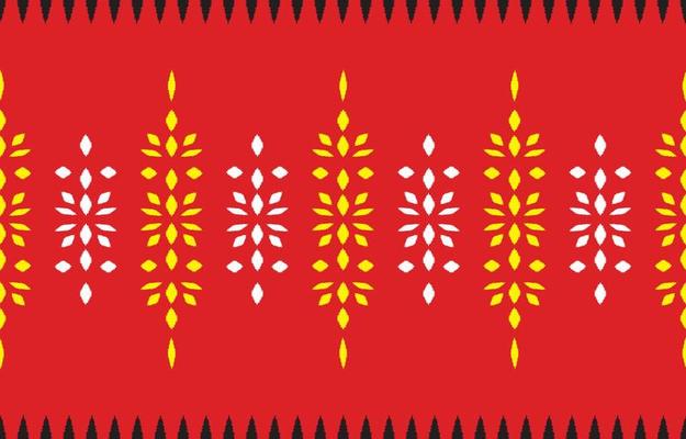 Ethnic abstract flower pattern art. Seamless pattern in tribal, folk embroidery, and Mexican style. Aztec geometric art ornament print.Design for carpet,  clothing, wrapping, fabric, cover, textile