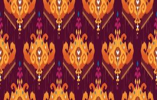 Beautiful Ethnic abstract ikat art. Seamless pattern in tribal, folk embroidery, and Mexican style. Aztec geometric art ornament print.Design for carpet, wallpaper, clothing, fabric, cover, textile vector