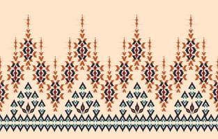 hermoso arte abstracto étnico ikat. chevron de patrones sin fisuras en tribal, rombo de bordado popular y estilo mexicano. estampado de adornos de arte geométrico azteca. diseño para alfombras, papel pintado, envoltura. vector