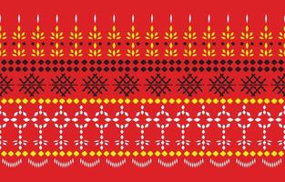 Ethnic abstract flower pattern art. Seamless pattern in tribal, folk embroidery, and Mexican style. Aztec geometric art ornament print.Design for carpet,  clothing, wrapping, fabric, cover, textile vector