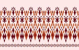 hermoso arte abstracto étnico ikat. chevron de patrones sin fisuras en tribal, rombo de bordado popular y estilo mexicano. impresión de ornamento de arte geométrico azteca. diseño para alfombras, papel tapiz, envoltura vector