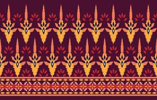 Beautiful Ethnic abstract ikat art. Seamless pattern in tribal, folk embroidery, and Mexican style. Aztec geometric art ornament print.Design for carpet, wallpaper, clothing, fabric, cover, textile vector