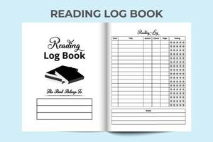 Reading log book interior. Book reading journal and reader expression tracker template. Reading review journal interior. Interior of a notebook. Book review tracker journal. vector
