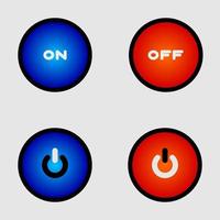 diseño de vector de logotipo de icono de botón de encendido y apagado