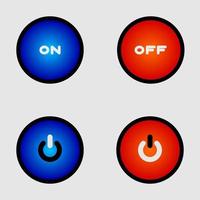 On and Off button icon logo vector design