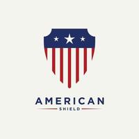 diseño de icono de logotipo de insignia minimalista de emblema americano vector