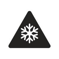 illustration of a sign and symbol of snow, cold, danger, hazard, security and safety. vector