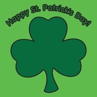 St patrick's day card with lettering and clovers vector