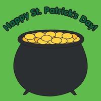 St patrick's day card with lettering and clovers vector