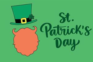 St patrick's day card with lettering and clovers vector