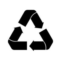 Recycle icon symbol vector. on white background vector