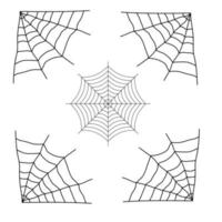 set spider web vector