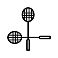 variations of badminton icon vector