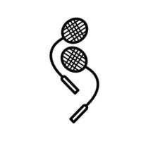 variaciones del icono de bádminton vector