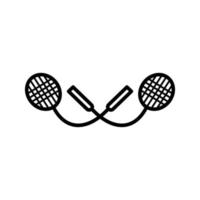 variations of badminton icon vector
